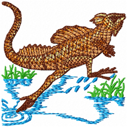 Reptiles Embroidery Design 12
